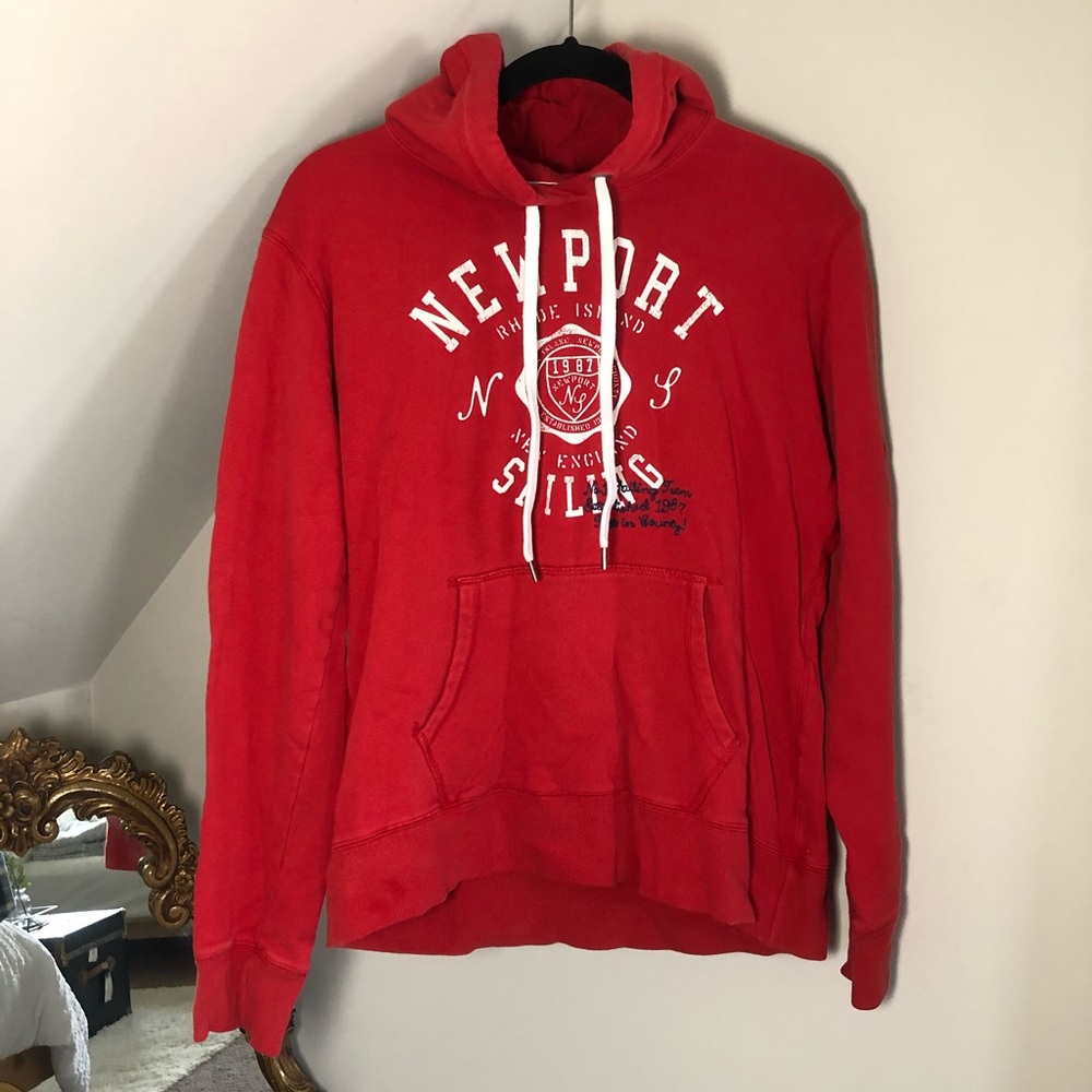 red sailing hoodie/sweatshirt